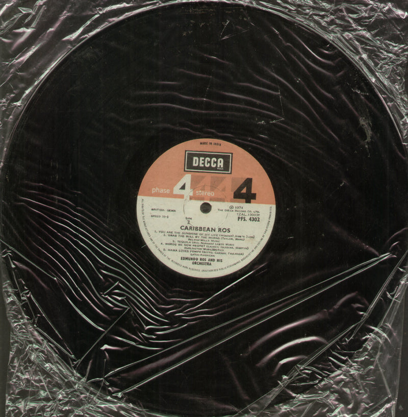 No Sleeve by Caribbean Ros Edmundo Ros And His Orchestra — LP vinyl record cover