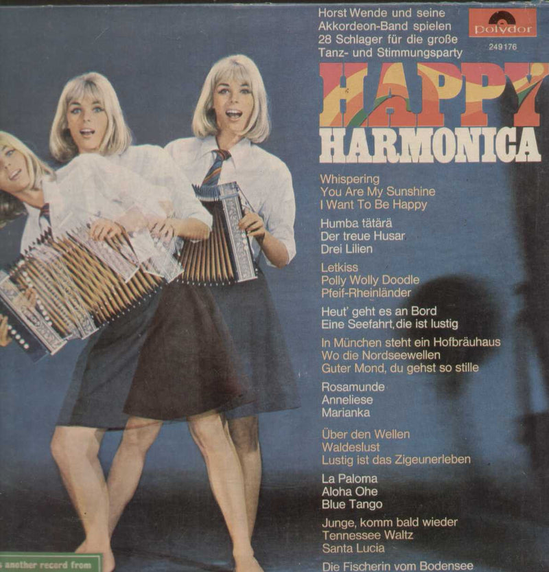 Horst Wende's Akkordeon-Band, Happy Harmonica — LP vinyl record cover