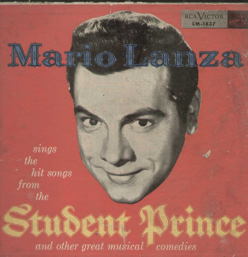 Student Prince by Mario Lanza — LP vinyl record cover
