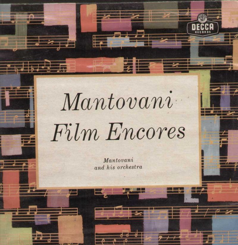 Mantovani Film Incores and His Orchestra — LP vinyl record cover