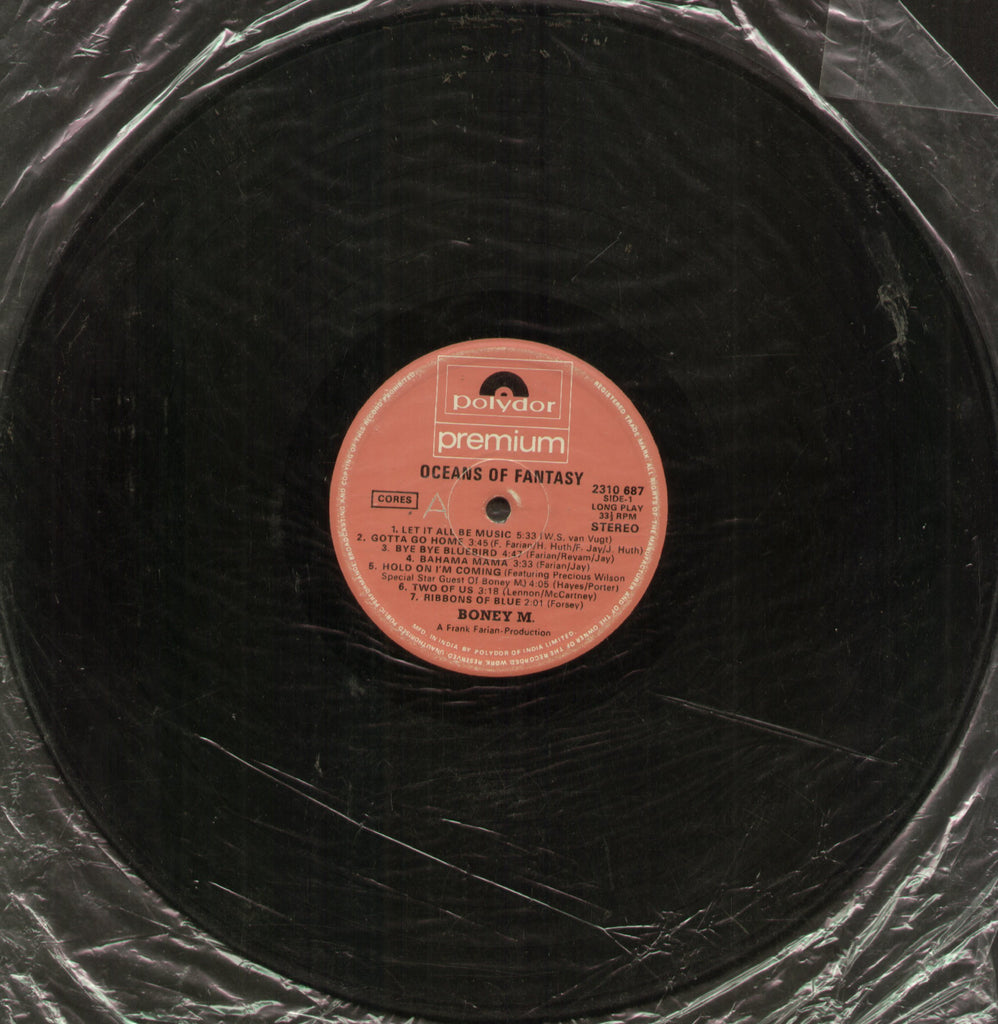 Boney M. Oceans Of Fantasy - English Bollywood Vinyl LP - No Sleeve - No Sleeve