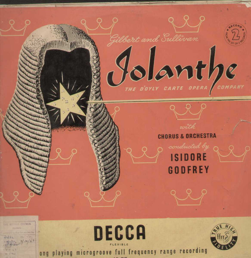 D'Oyly Carte Opera Company ‎ by Gilbert & Sullivan — LP vinyl record cover