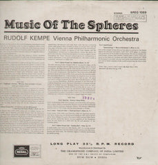 VIENNA PHILHARMONIC ORCH RUDOLF KEMPE MUSIC THE SPHERE  English Vinyl LP