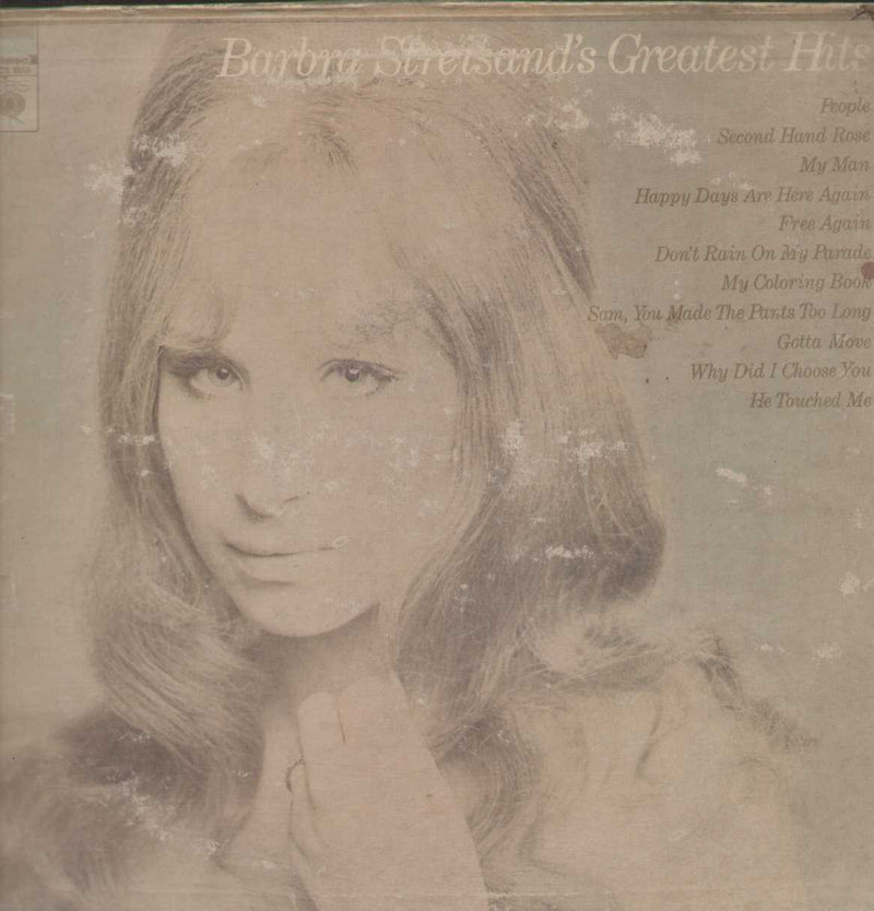 Barbra Streisand'S Greatest Hits — LP vinyl record cover