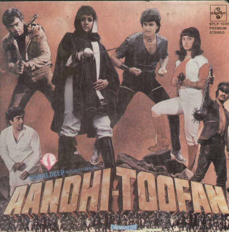 Aandhi Toofan Bappi Lahiri English Vinyl L P — LP vinyl record cover