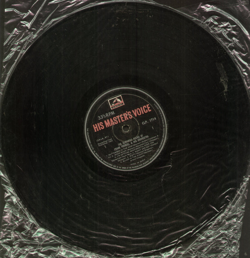 The Romantic Sound for Frank Pouroel and His Orchestra — LP vinyl record cover