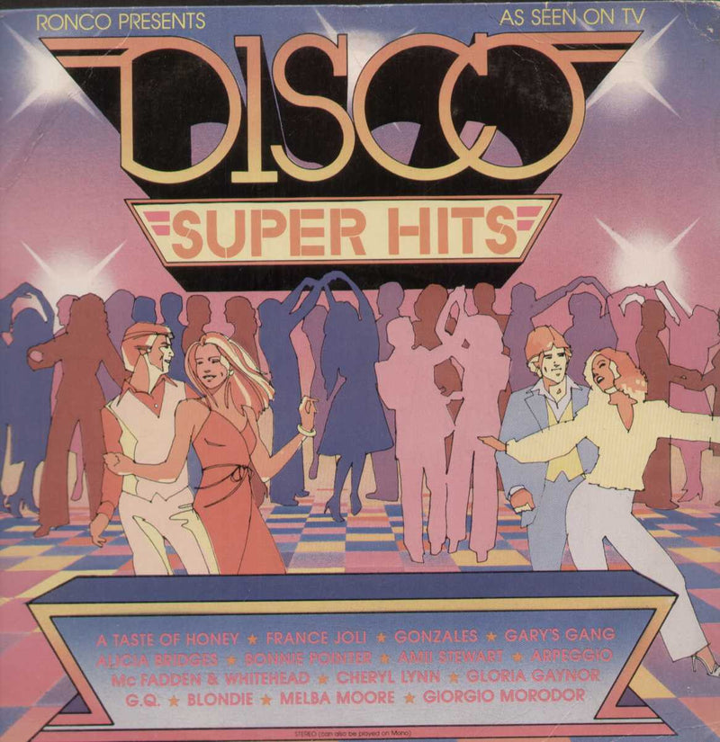 DISCO SUPER HITS-Ronco English Vinyl L P — disco LP vinyl record cover