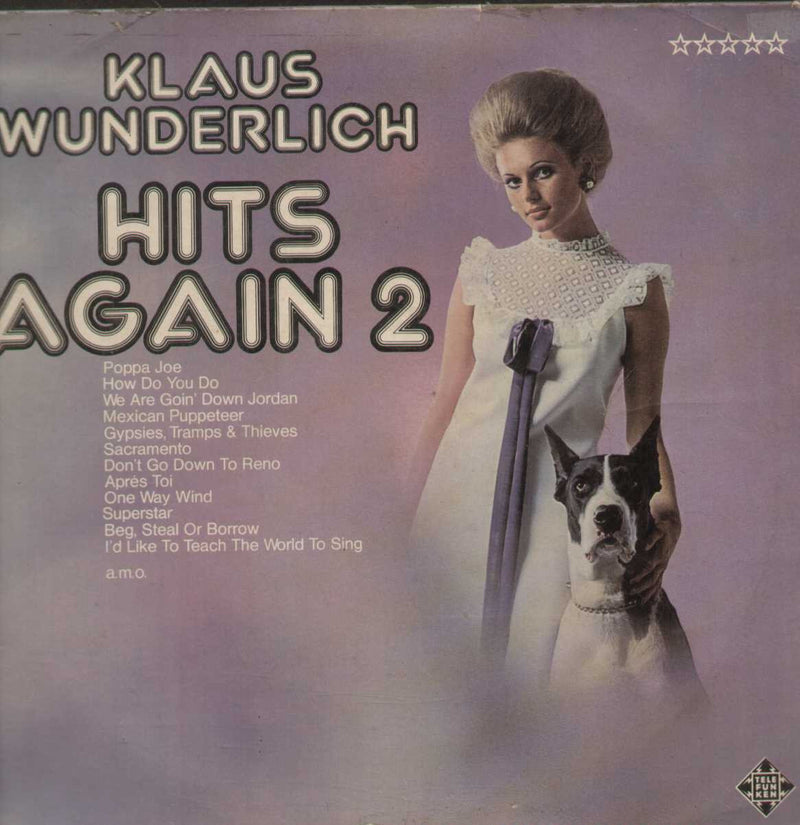 KLAUS WUNDERLICH: Hits Again 2 English Vinyl L P — LP vinyl record cover