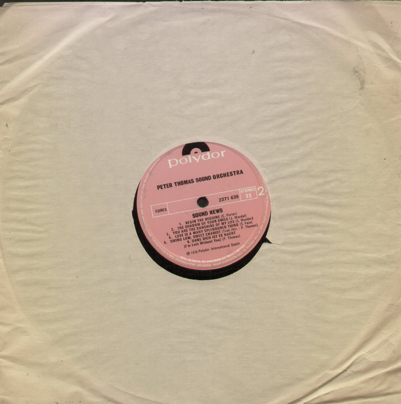 No Sleeve by Peter Thomas Sound Orchestra Sound News — LP vinyl record cover