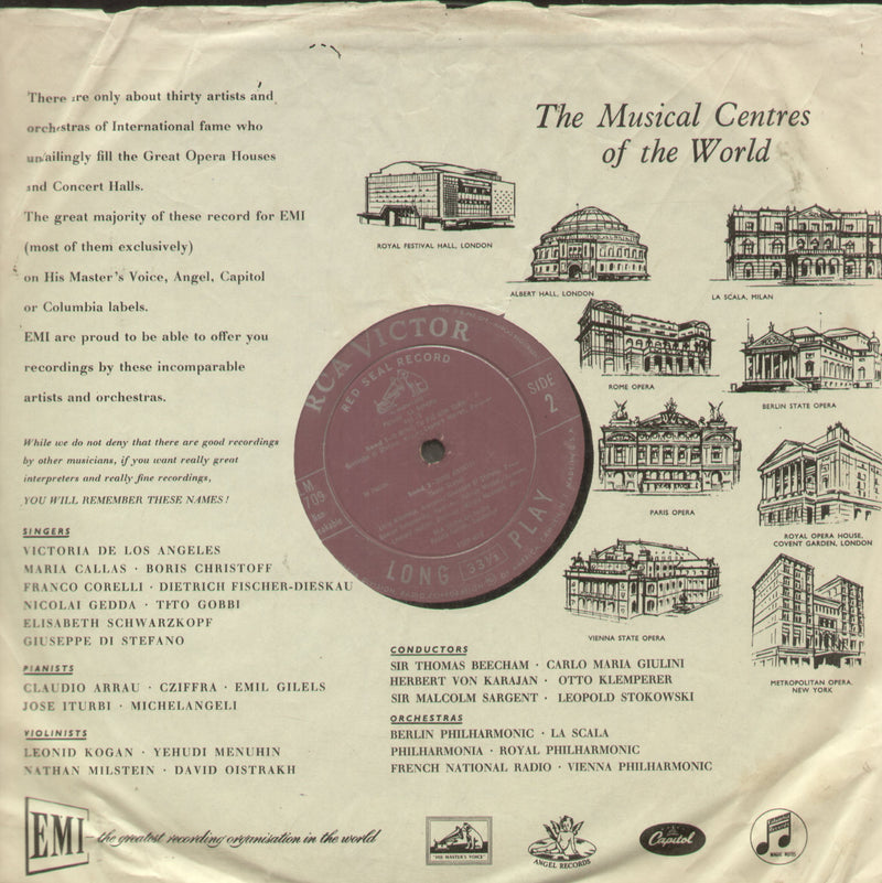 No Sleeve by Puccinl La Boheme — LP vinyl record cover