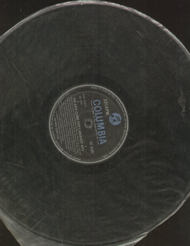 The Dance Clark Five's Greatest Hits - English Bollywood Vinyl LP - No Sleeve