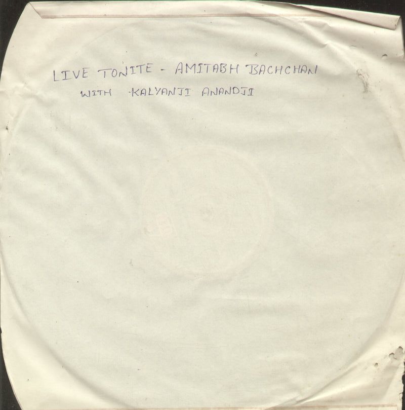 No Sleeve by Live Tonite Amithabh Bachchan With Kalyanji Anandji — compilation LP vinyl record cover