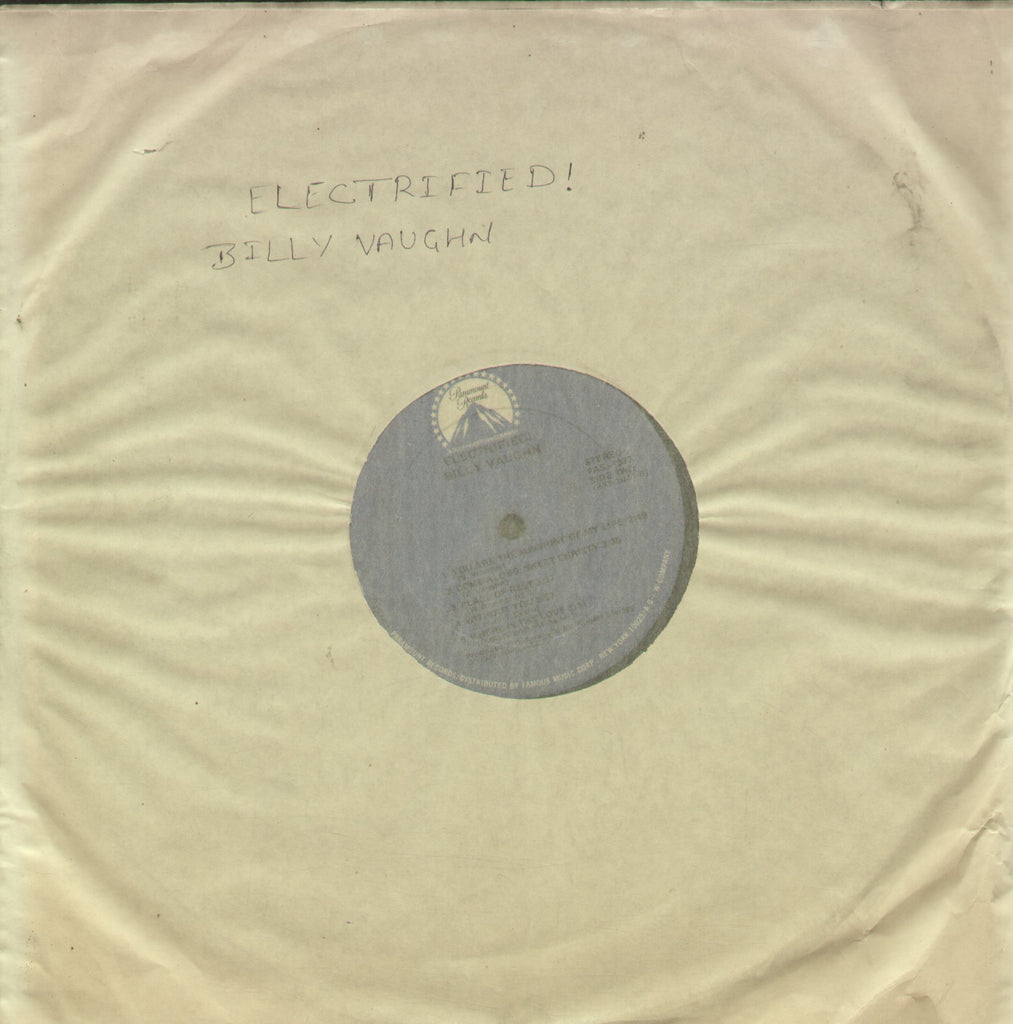 Electrified Billy Vaughn - English Bollywood Vinyl LP - No Sleeve