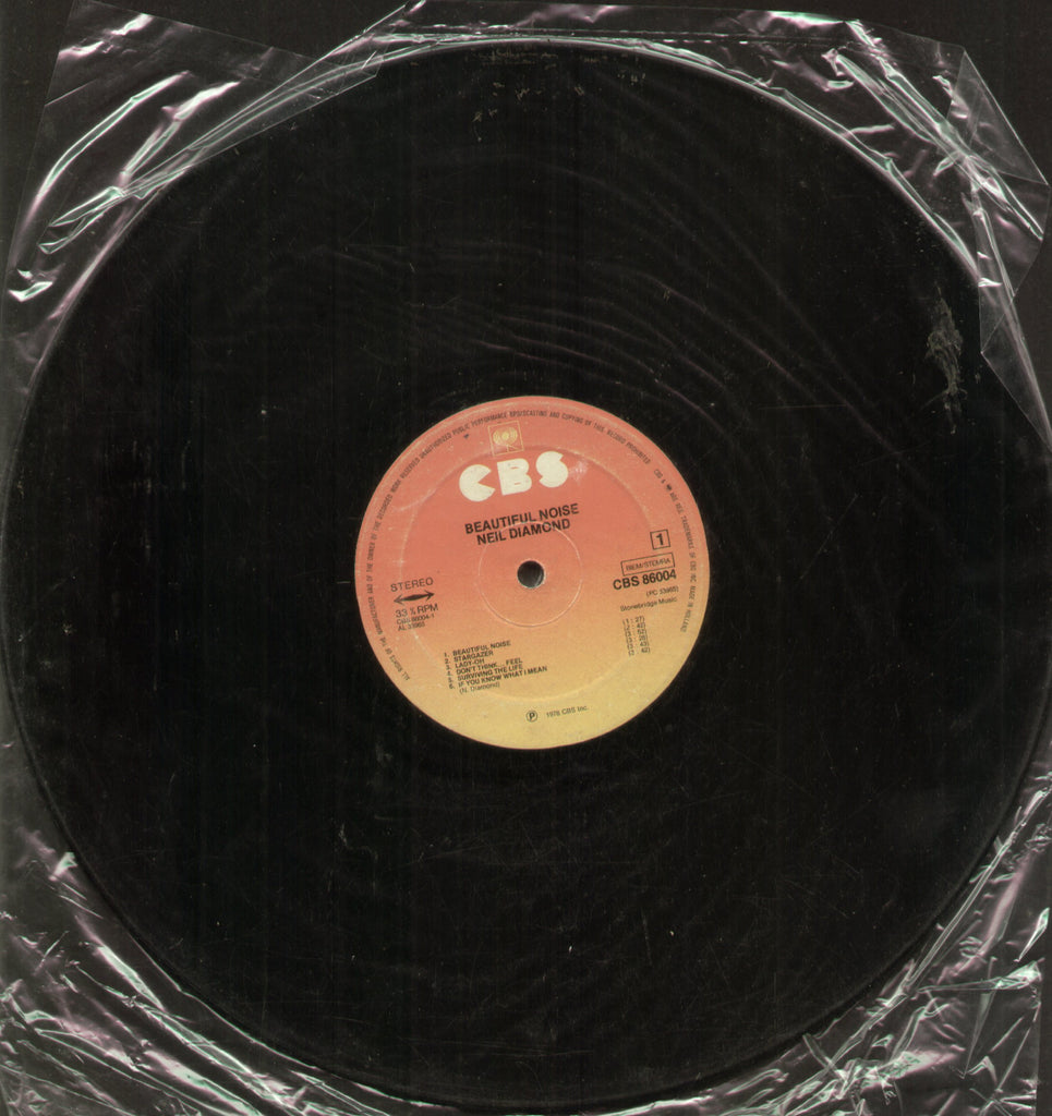 Beautiful Noise Neil Diamond - English Bollywood Vinyl LP - No Sleeve