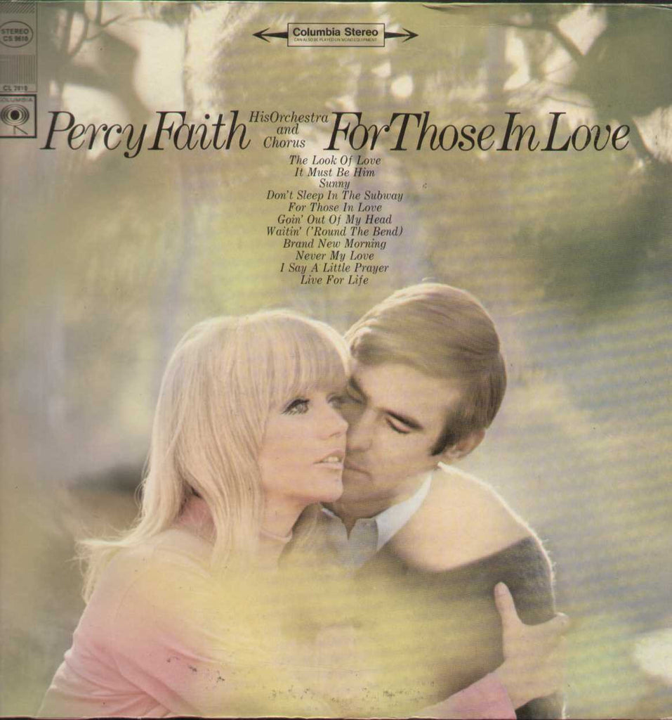 Percy Faith For Those In Love  English LP Vinyl