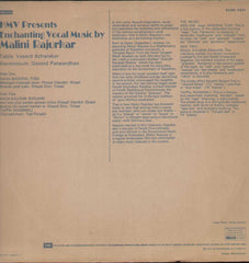 Enchanting Vocal Music by Malini Rajurkar Classical LP Vinyl