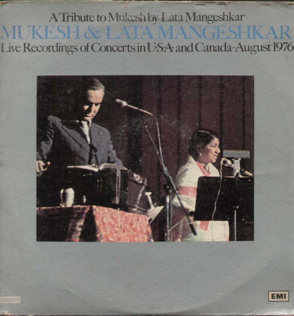 Mukesh & Lata Mangeshkar Live Recordings of Converts in USA and Canada 1976 August LP Vinyl