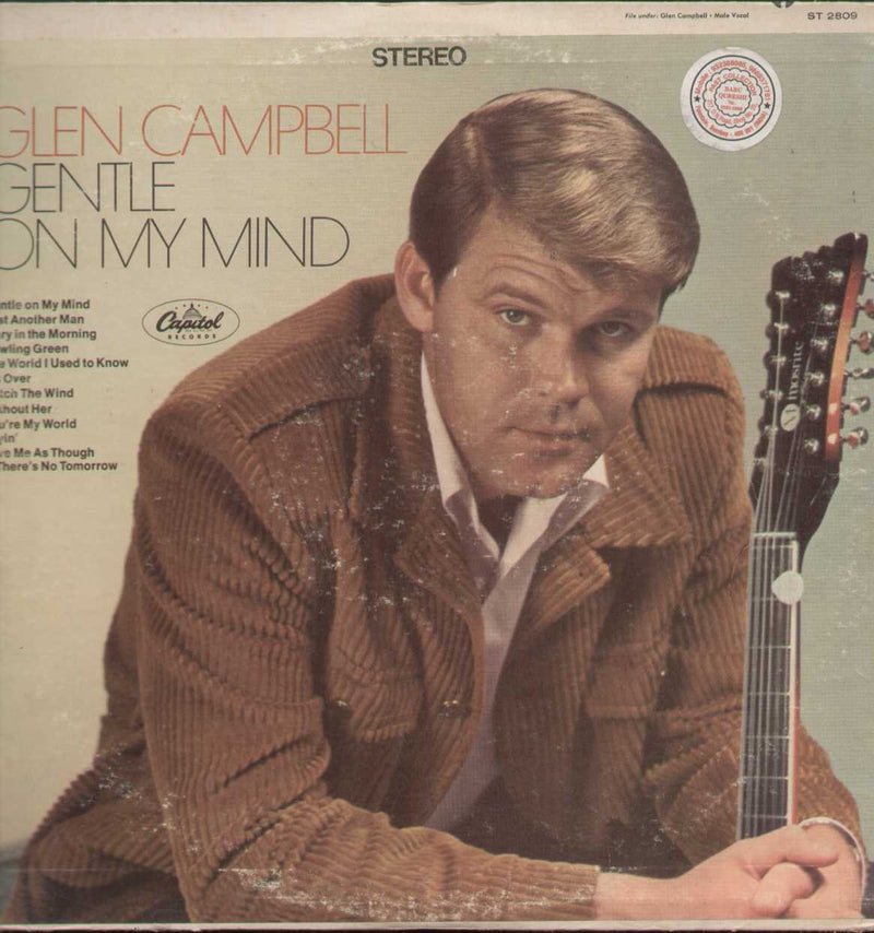 Glen campbell Gentle on my mind English 1960 — 1960 LP vinyl record cover