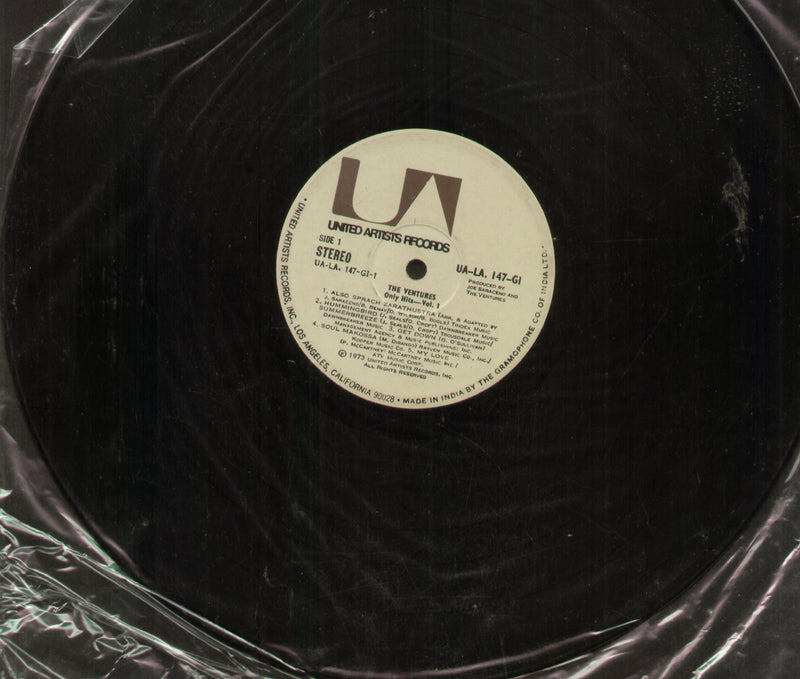 No Sleeve by The Ventures Only Hits Vol 1 — LP vinyl record cover