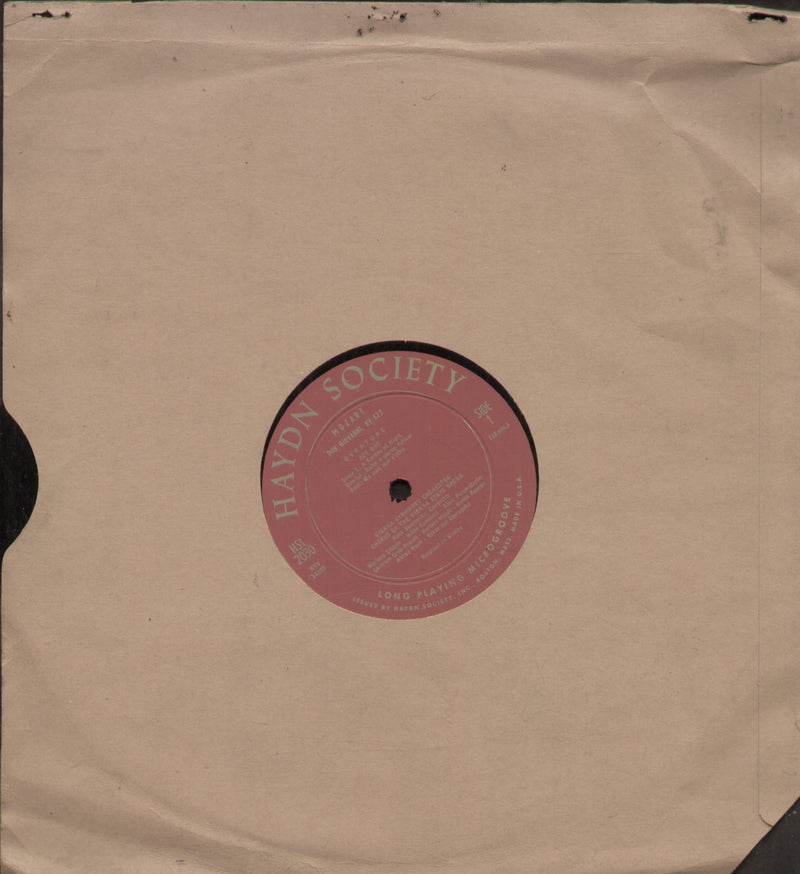 No Sleeve by Mozart Don Giovanni KV 527 — LP vinyl record cover