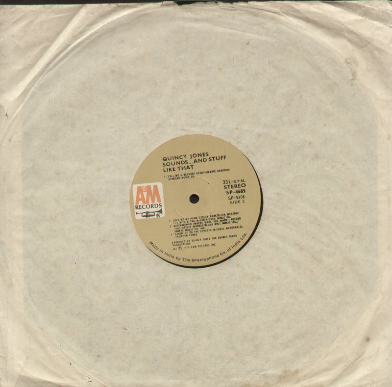 No Sleeve by Quincy Jones Sounds and Stuff Like That — LP vinyl record cover