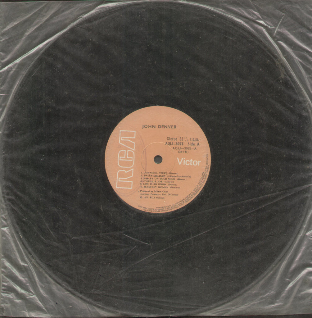 John Denver - English Bollywood Vinyl LP - No Sleeve