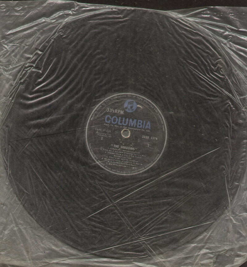 No Sleeve by The Shadows — LP vinyl record cover