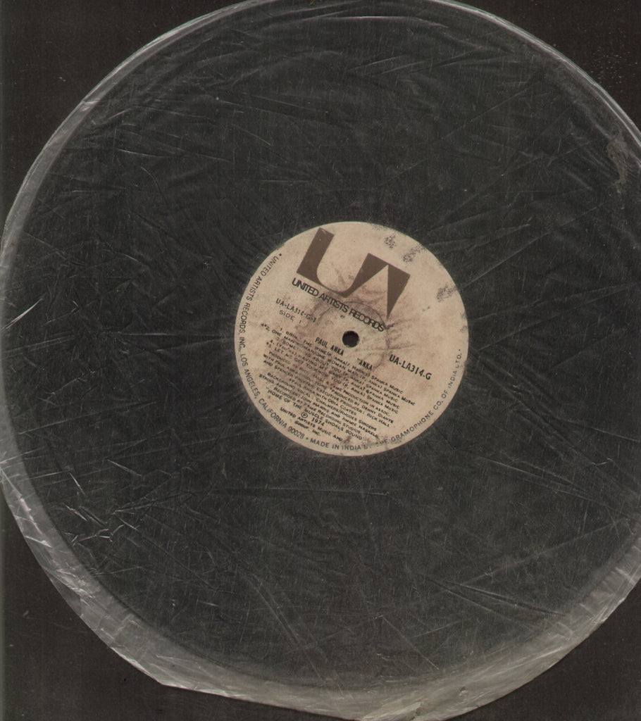 Paul Anka - English Bollywood Vinyl LP - No Sleeve