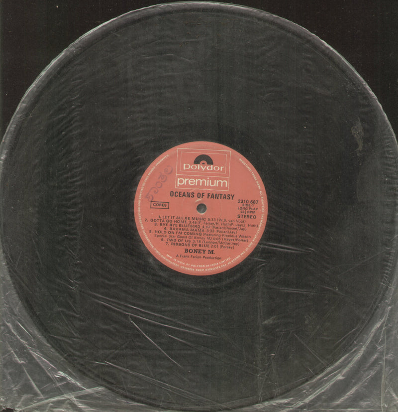No Sleeve by Boney M. Oceans Of Fantasy — 1979 LP vinyl record cover