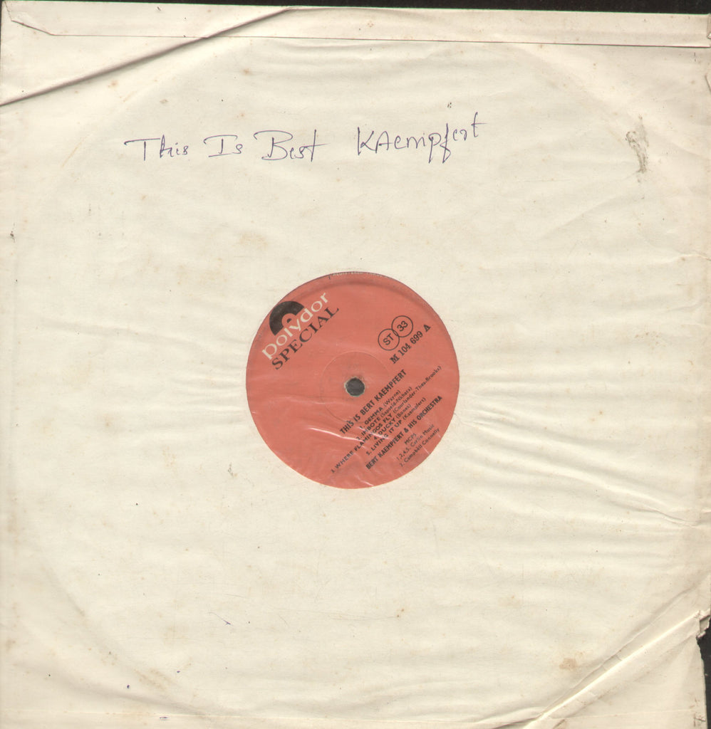 This Is Bert Kaempfert - English Bollywood Vinyl LP - No Sleeve