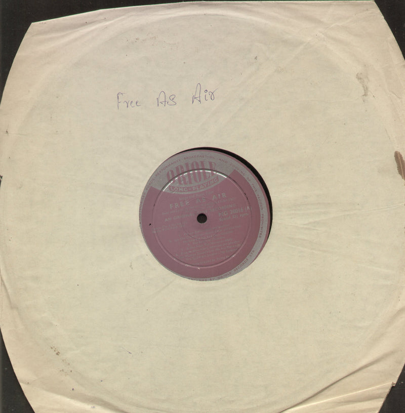 No Sleeve by Free As Air — LP vinyl record cover