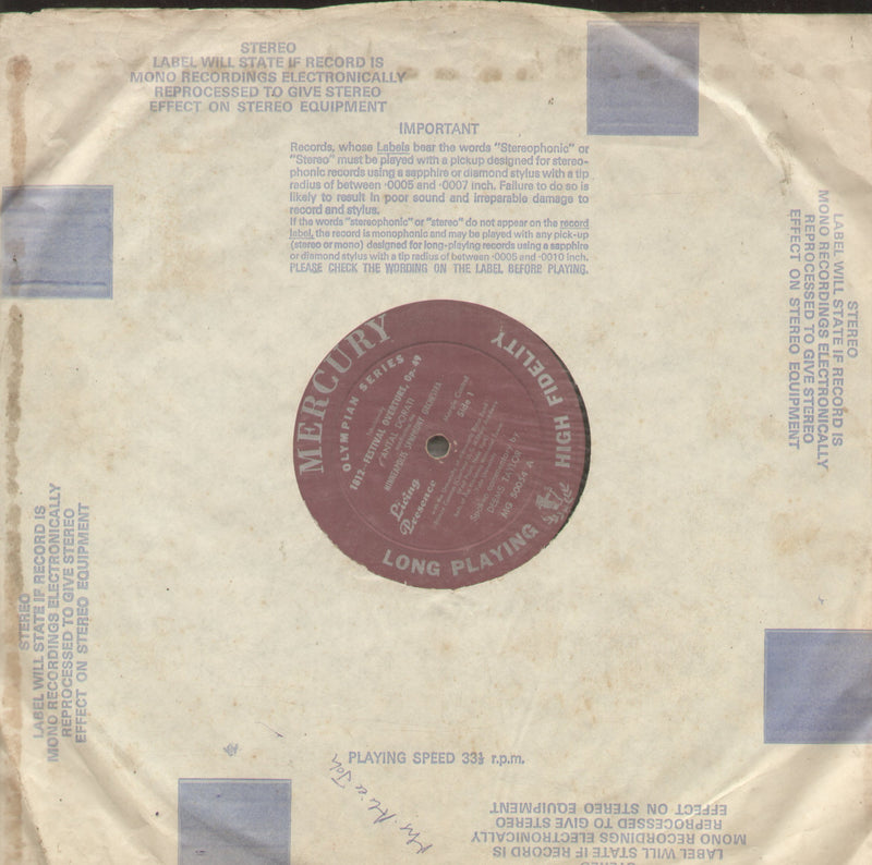 No Sleeve by Festival Overture Op. 49 — LP vinyl record cover