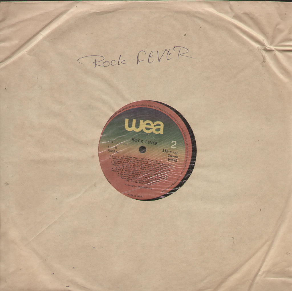 Rock Fever - English Bollywood Vinyl LP - No Sleeve