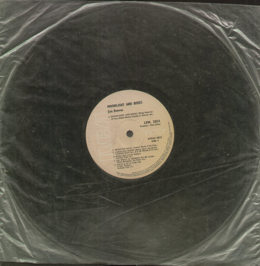 Moonlight and Roses Jim Reeves - English Bollywood Vinyl LP - No Sleeve