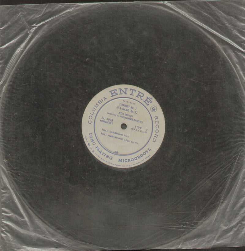 No Sleeve by Symphony No.7 In A Major, Op. 92 — LP vinyl record cover