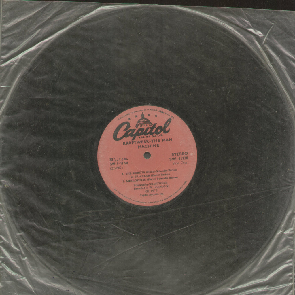 Kraftwerk The Man Mainche - English Bollywood Vinyl LP - No Sleeve