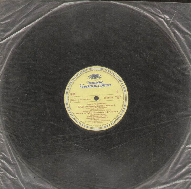 No Sleeve by Konzert fur Violine und Orchester D-dur op. 61 — LP vinyl record cover