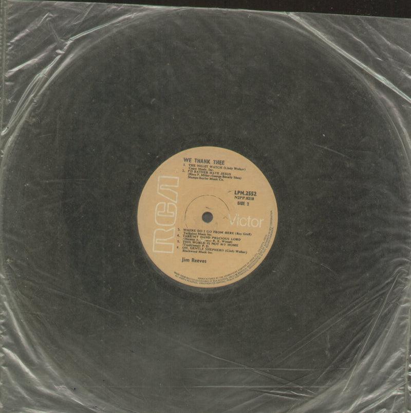 No Sleeve by We Thank Thee Jim Reeves — LP vinyl record cover