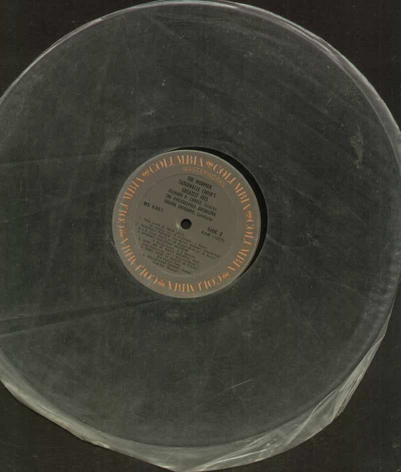 No Sleeve by The Mormon Tabernacle Choir's Greatest Hits — LP vinyl record cover