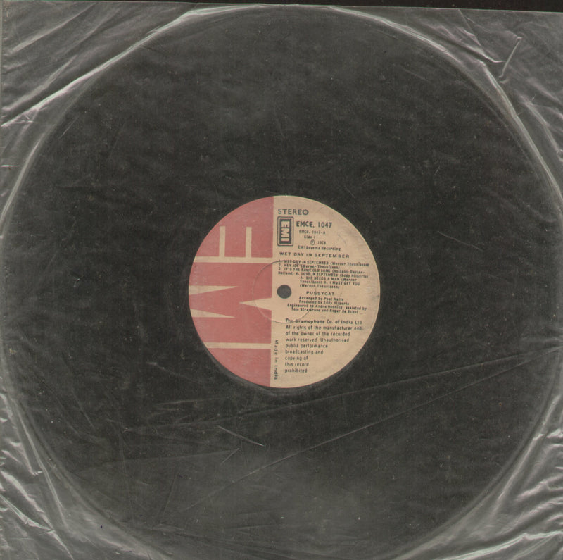 No Sleeve by Pussy Cat Wet Day in September — LP vinyl record cover