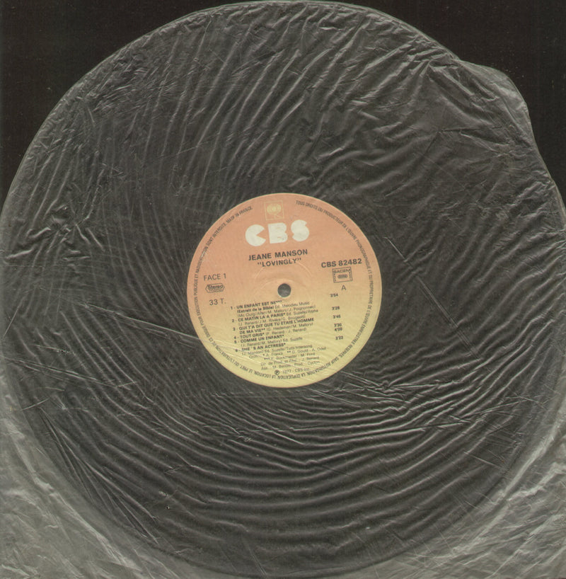 No Sleeve by Jeane Manson "Lovingly" — compilation LP vinyl record cover