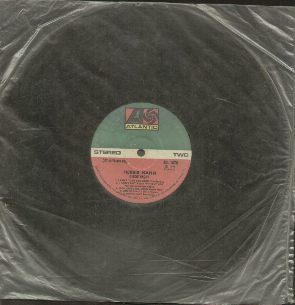 Herbie Mann Discotheque - English Bollywood Vinyl LP - No Sleeve