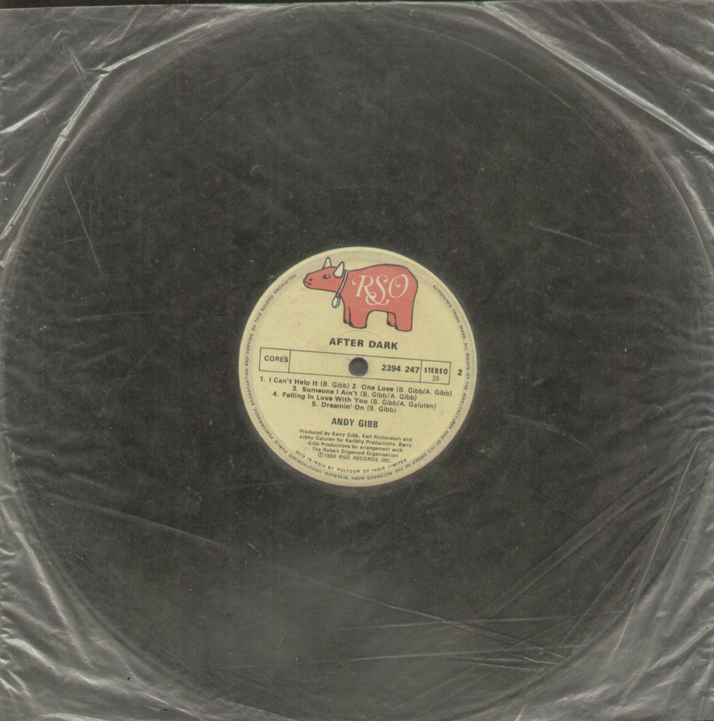 After Dark Andy Gibb - English Bollywood Vinyl LP - No Sleeve