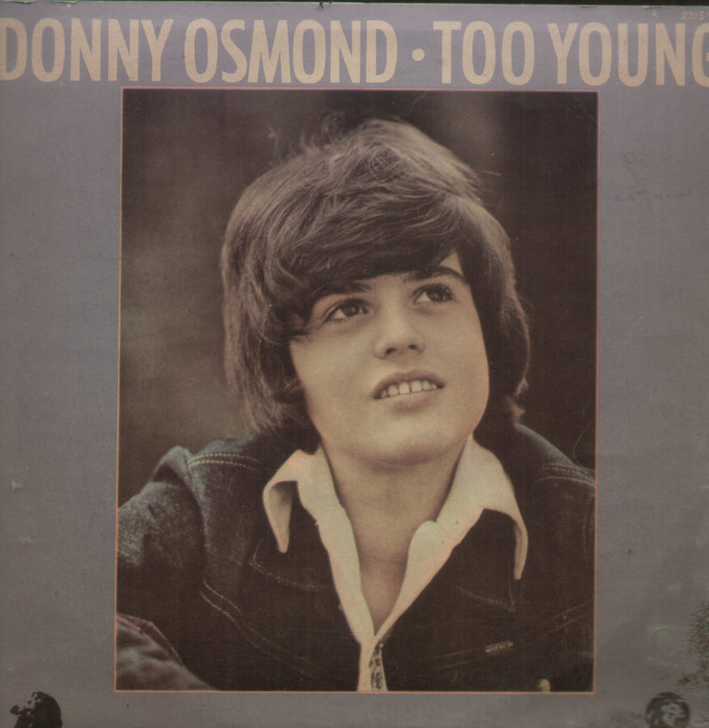 Donny Osmond Too Young — LP vinyl record cover
