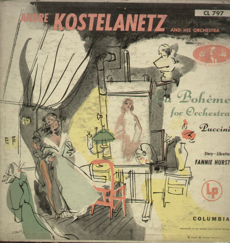 Puccini La Boheme — LP vinyl record cover
