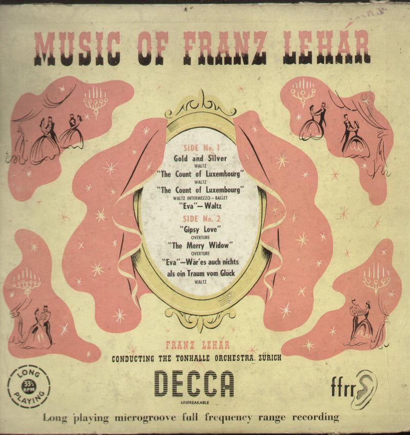 of Franz Lehar — LP vinyl record cover