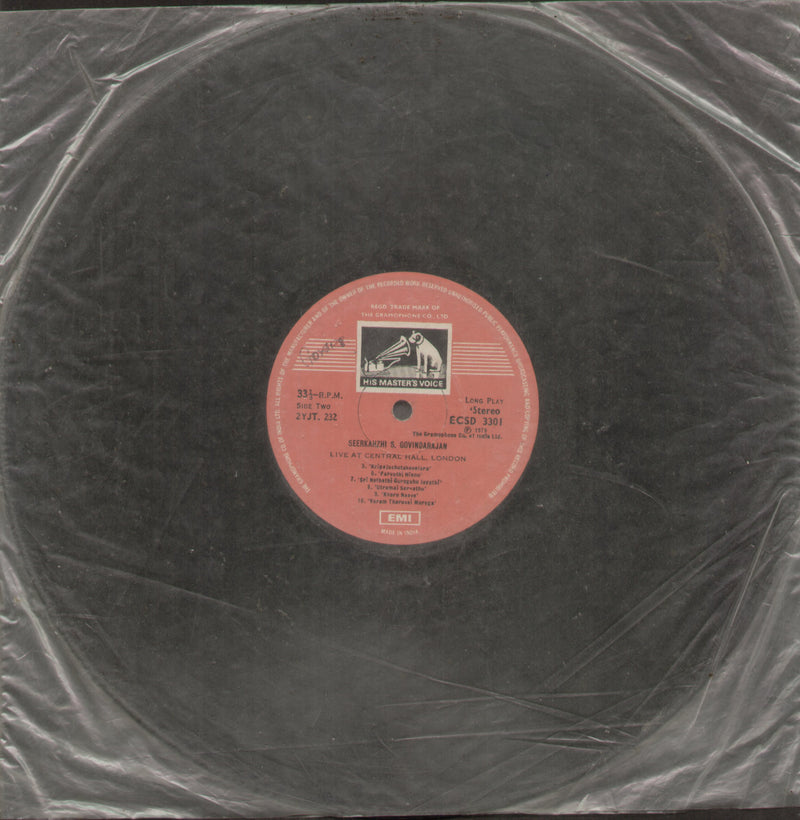 No Sleeve by Seerkahzhi S. Govindarajan Live at Central Hall London — compilation LP vinyl record cover