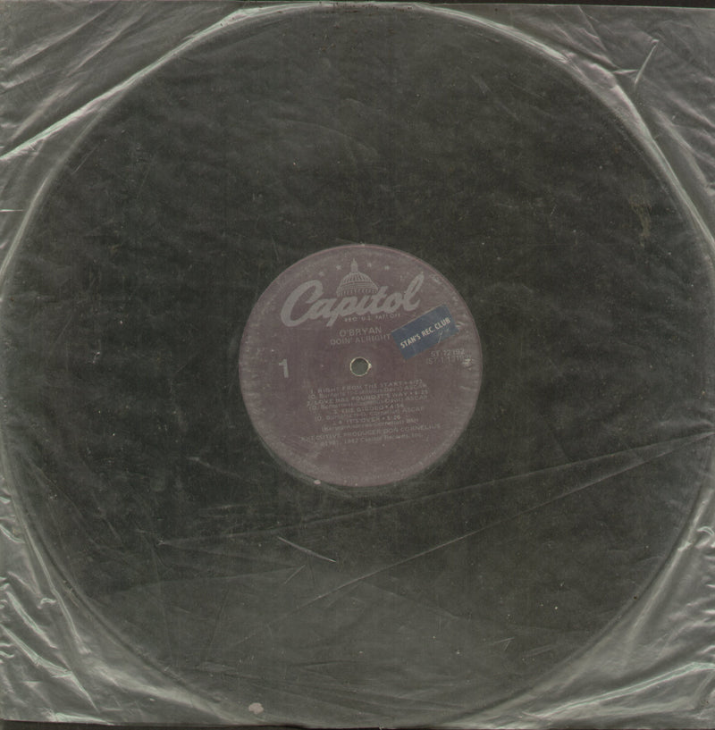 No Sleeve by O'Bryan Doin Alright — LP vinyl record cover
