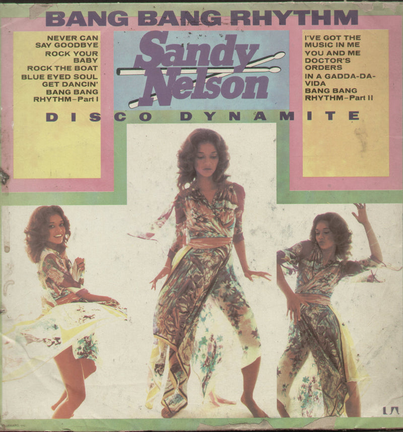 Sandy Nelson Disco Dynamite — disco LP vinyl record cover