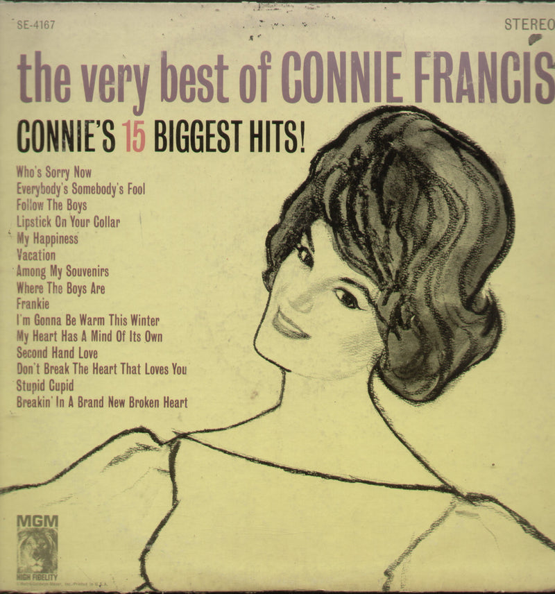 The Very Best of Connie Francis — LP vinyl record cover